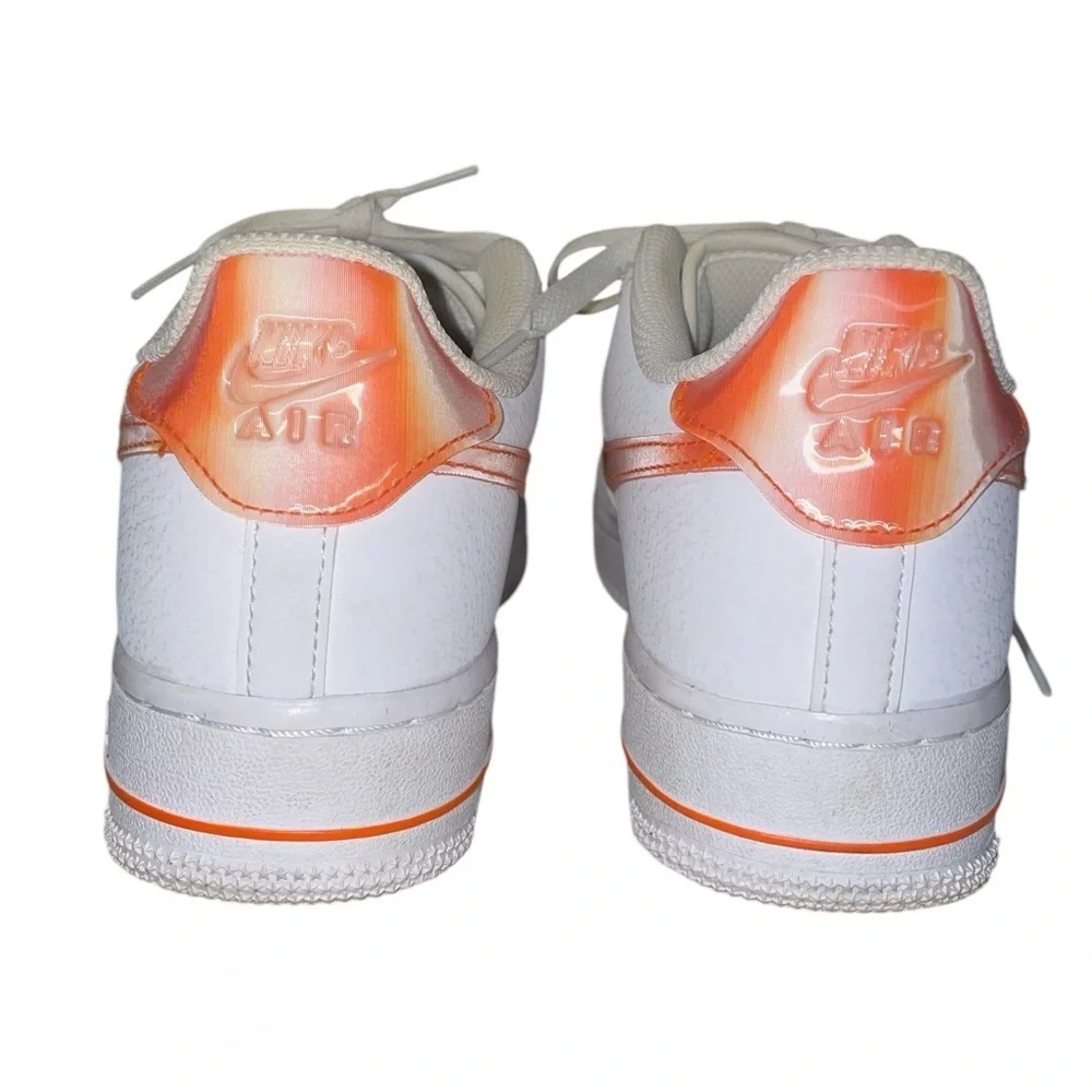 Nike Air Force 1’s White/Safety Orange